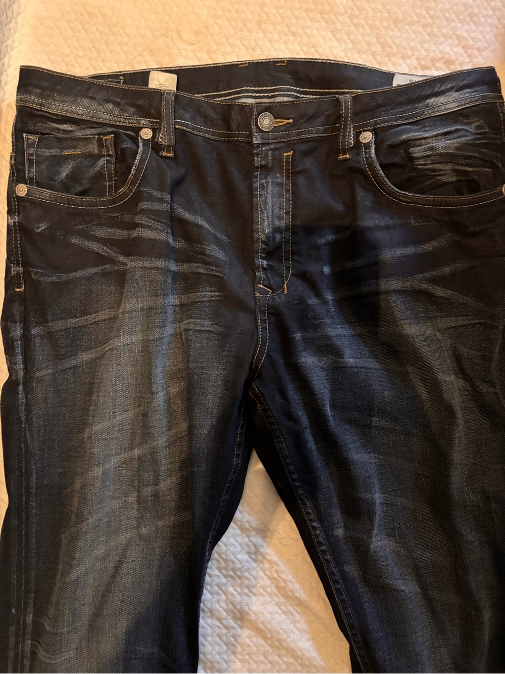 Buffalo David Bitton Men's Black Indigo Straight Jeans